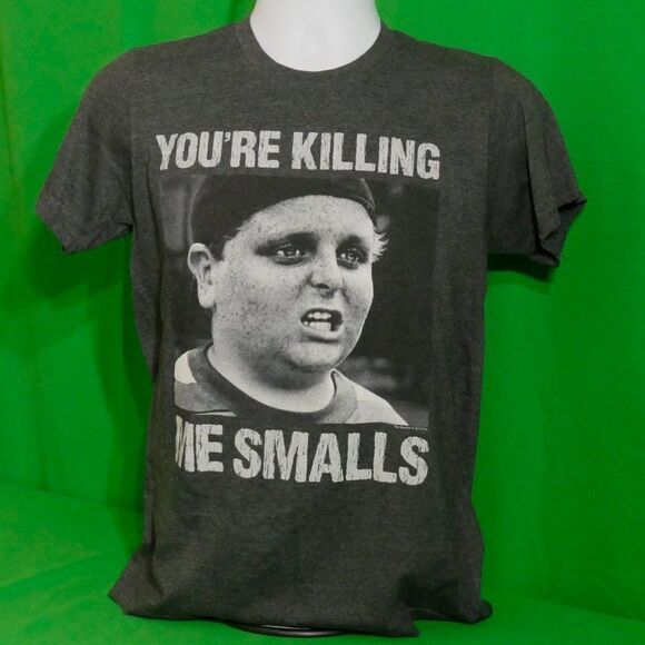 The Sandlot  - You're Killing The Smalls Graphic Gray Crew Neck Short Sleeve Tee - Picture 1 of 6